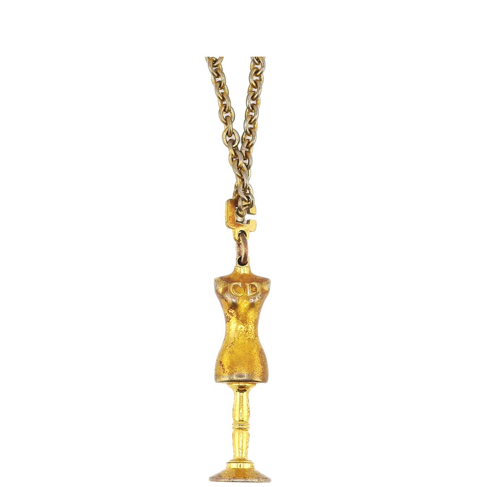 【楽天スーパーSALE★最大50%OFF】ディオール チャーム トルソーモチーフ CDマーク オールドディオール ゴールド レディース 中古 Dior ブランド...