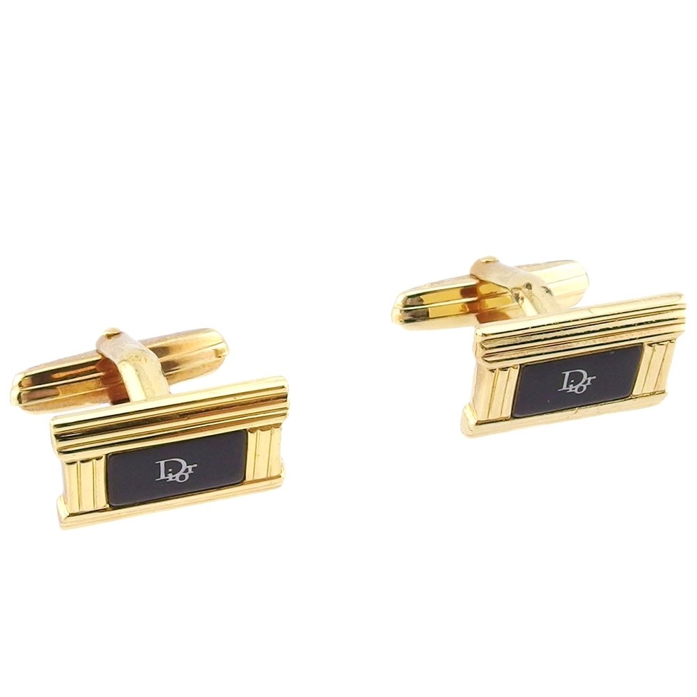 【楽天スーパーSALE★最大50%OFF】クリスチャンディオール カフス ゴールド×ブラック レディース 中古 Christian Dior ブランド ハイブラ...