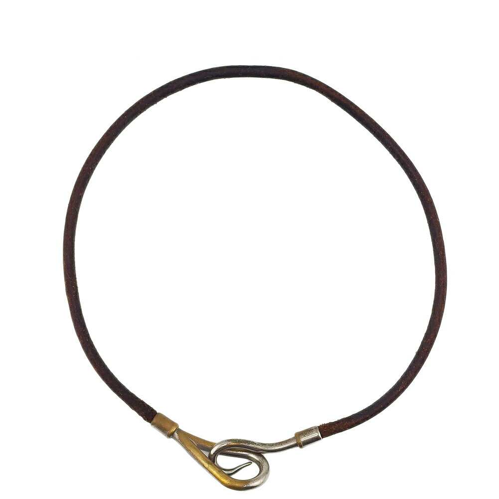 【ブラックフライデー30％OFFクーポン】エルメス ブレスレット ブラウン×ゴールド レディース 中古 HERMES ブランド ハイブランド ヴィンテージ