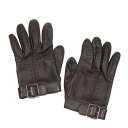 【ブラックフライデー30%OFFクーポン】グッチ 手袋 ベルトデザイン ♯8サイズ ブラウン シルエット レディース 中古 GUCCI ブランド ハイブランド ...