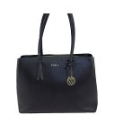 【秋Sale】フルラ トートバッグ ブラック×ゴールド レディース 中古 Furla