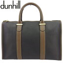 ダンヒル Dunhill ボストンバッグ ヘリンボーン グレー 灰色 ブラウン メンズ 中古(4)