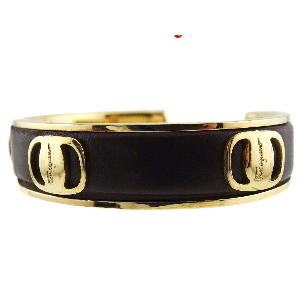 【楽天スーパーSALE★最大50%OFF】サルヴァトーレフェラガモ バングル ヴァラ ブラウン ゴールド レディース 中古 Salvatore Ferragam...