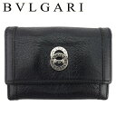ブルガリ BVLGARI コインケース ドッピオトンド ブラック メンズ 中古