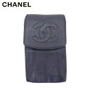 シャネル CHANEL キーケース ココマーク オールドシャネル ネイビー ブラック メンズ 中古