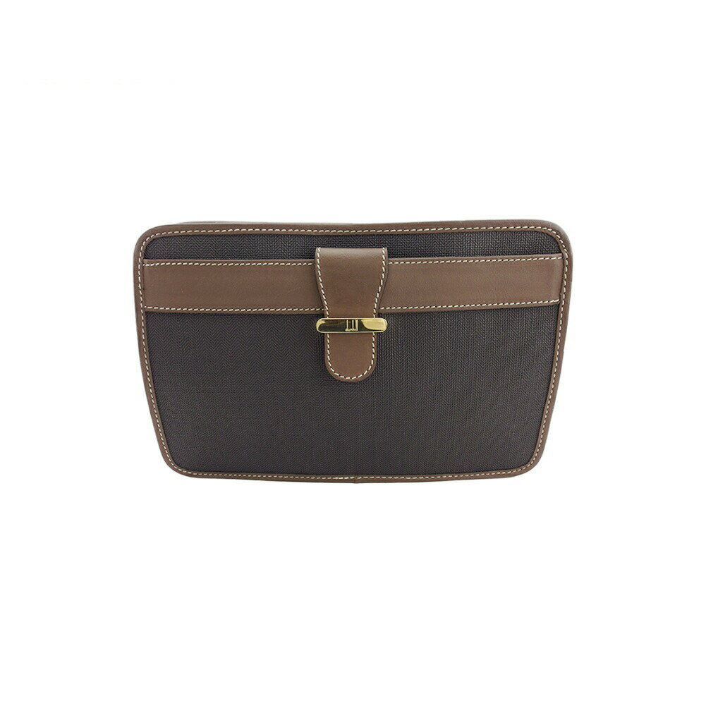 【ブラックフライデー21％OFFクーポン】ダンヒル クラッチバッグ ダークブラウン レディース 中古 Dunhill ブランド ハイブランド ヴィンテージ