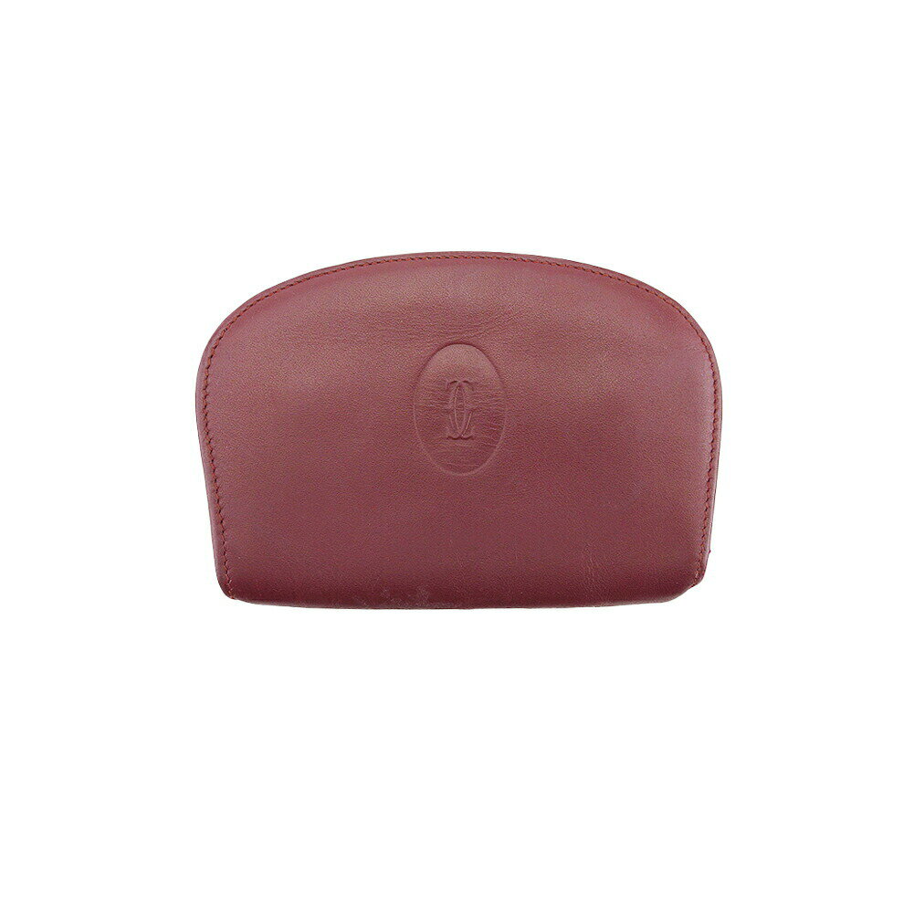 【Fashion Special Fair 30％OFFクーポン】カルティエ コインケース マストライン ボルドー ゴールド レディース 中古 CARTIER ブランド ハイブランド ヴィンテージ