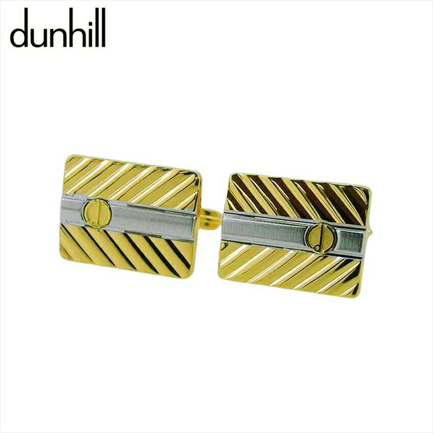 【楽天スーパーSALE★最大50%OFF】ダンヒル Dunhill カフス dマーク スウィヴル式 ゴールド シルバー レディース 中古 ブランド ハイブランド...