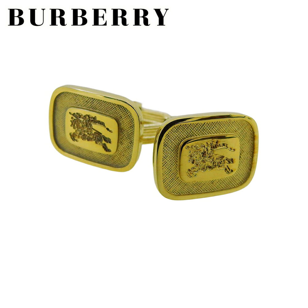 【楽天スーパーSALE★最大50%OFF】バーバリー BURBERRY カフス ホースマーク 乗馬マーク スウィヴル式 ゴールド レディース 中古 ブランド ハ...