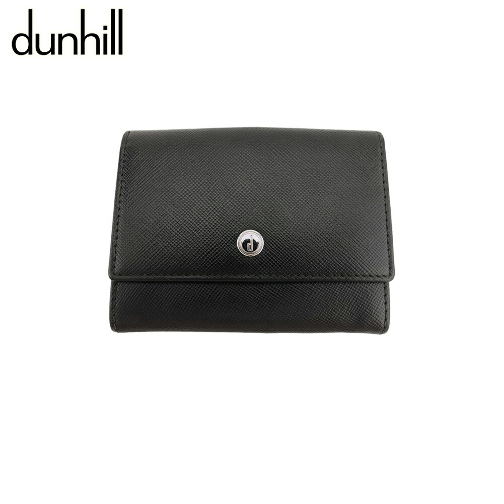 【Fashion Special Fair 30％OFFクーポン】ダンヒル Dunhill コインケース dマークボタン ブラック シルバー レディース 中古 ブランド ハイブランド ヴィンテージ