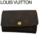 ルイ・ヴィトン LOUIS VUITTON キーケース モノグラム ミュルティクレ6 ブラウン ベージュ ゴールド メンズ 中古(4)