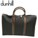 ダンヒル Dunhill ボストンバッグ ヘリンボーン グレー 灰色 ブラウン ゴールド メンズ 中古(4)