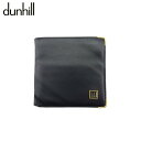 ダンヒル Dunhill 二つ折り財布 ロゴプレート ブラック ゴールド メンズ 中古