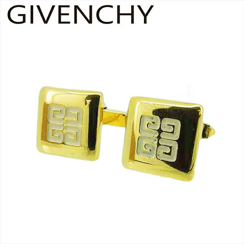 【楽天スーパーSALE★最大50%OFF】ジバンシィ GIVENCHY カフス 4Gロゴ スウィヴル式 ゴールド ホワイト 白 レディース 中古 ブランド ハイ...