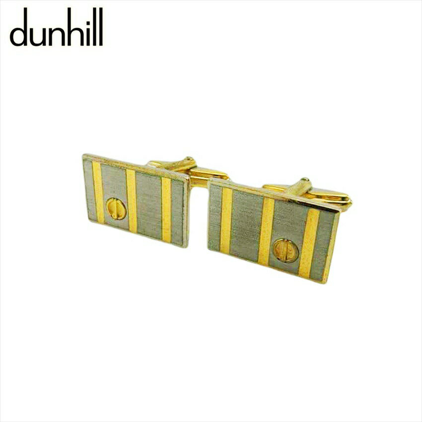 【楽天スーパーSALE★最大50%OFF】ダンヒル Dunhill カフス dマーク スウィヴル式 シルバー ゴールド レディース 中古 ブランド ハイブランド...