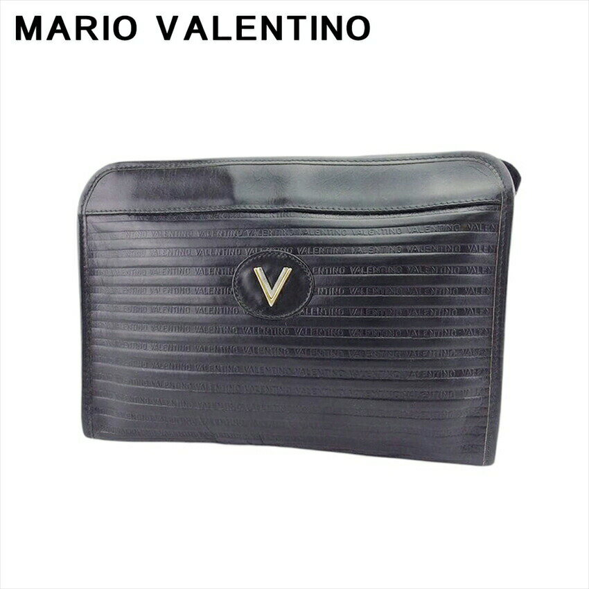 【Fashion Special Fair 30％OFFクーポン】マリオ・ヴァレンティノ MARIO VALENTINO クラッチバッグ ブラック レディース 中古 ブランド ハイブランド ヴィンテージ