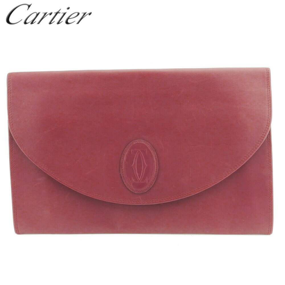 【ブラックフライデー21％OFFクーポン】カルティエ CARTIER クラッチバッグ マストライン ボルドー メンズ 中古 ブランド ハイブランド ヴィンテージ
