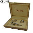 セリーヌ CELINE カフス 2アイテムセット トリオンフマーク シルバー ゴールド メンズ 中古
