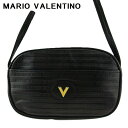 マリオ・ヴァレンティノ MARIO VALENTINO ショルダーバッグ Vマーク ブラック ゴールド レディース 中古