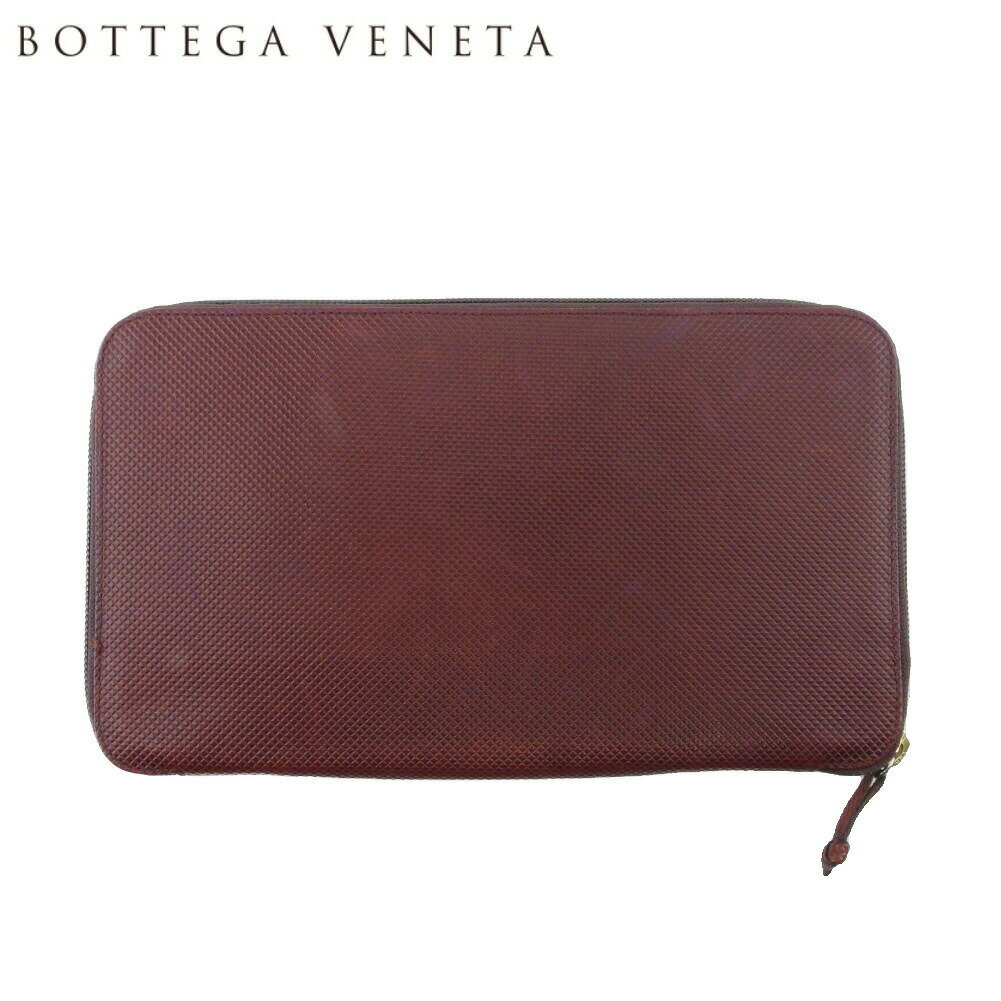 【ブラックフライデー21％OFFクーポン】ボッテガヴェネタ BOTTEGAVENETA クラッチバッグ マルコポーロ クラッチウォレット ブラウン ゴールド レディース 中古 ブランド ハイブランド ヴィンテージ