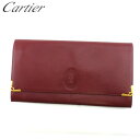 カルティエ CARTIER クラッチバッグ マストライン ボルドー ゴールド メンズ 中古