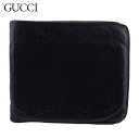 グッチ GUCCI 二つ折り財布 グッチシマ ブラック メンズ 中古