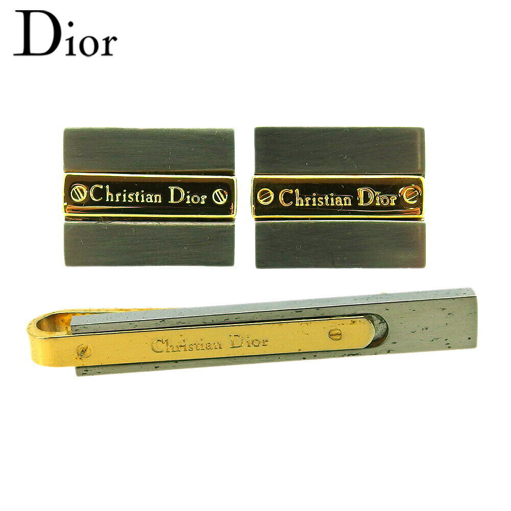 【楽天スーパーSALE★最大50%OFF】ディオール Dior カフス 2アイテムセット商品 ロゴ シルバー ゴールド レディース 中古 ブランド ハイブランド...