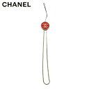 シャネル CHANEL ストラップ ココマーク シルバー レッド メンズ 中古