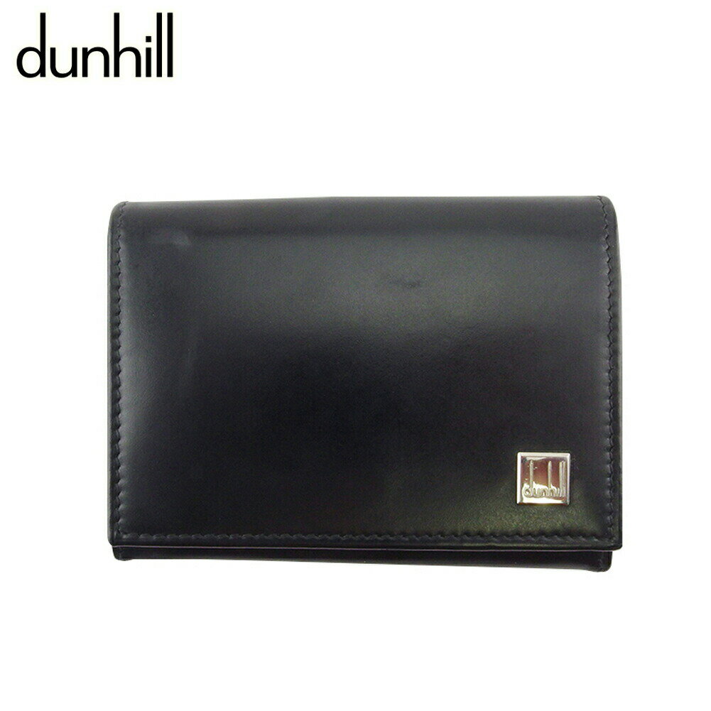 【ブラックフライデー21％OFFクーポン】ダンヒル Dunhill コインケース コンフィデンシャル ブラック シルバー レディース 中古 ブランド ハイブランド ヴィンテージ