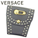 ジャンニ・ヴェルサーチ Gianni Versace ボディバッグ メドゥーサ スタッズ ブラック ゴールド シルバー メンズ 中古