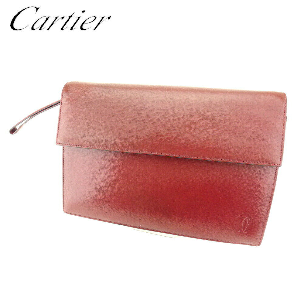 【ブラックフライデー21％OFFクーポン】カルティエ CARTIER クラッチバッグ マストライン ボルドー レディース 中古 ブランド ハイブランド ヴィンテージ(4)