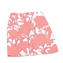 【秋Sale】ミュウミュウ MIUMIU スカート フラワー 花柄 ♯36サイズ ピンク ホワイト 白 グレー 灰色 レディース 中古