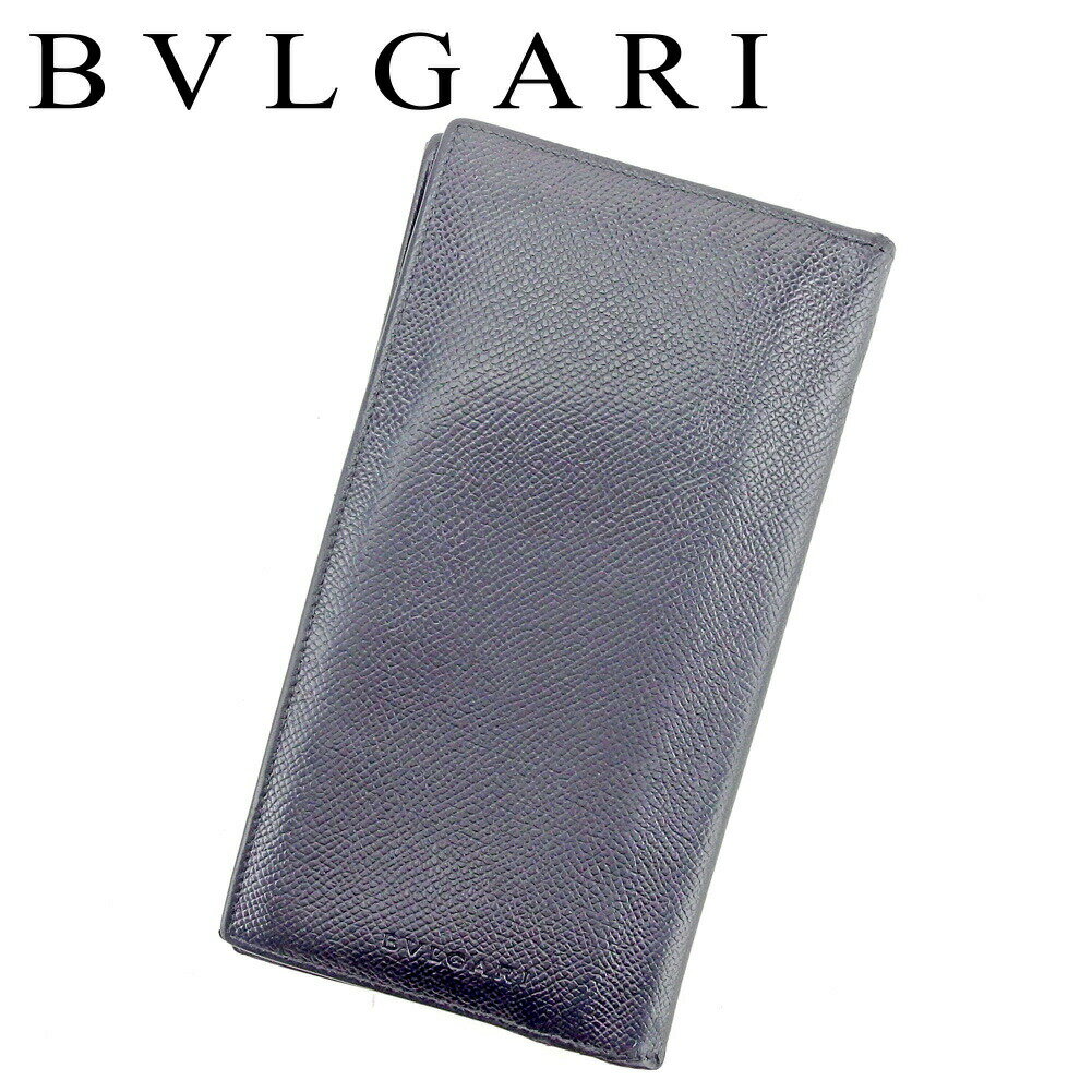 【ブラックフライデー30％OFFクーポン】ブルガリ BVLGARI 札入れ クラシコ ブラック メンズ 中古 ブランド ハイブランド ヴィンテージ