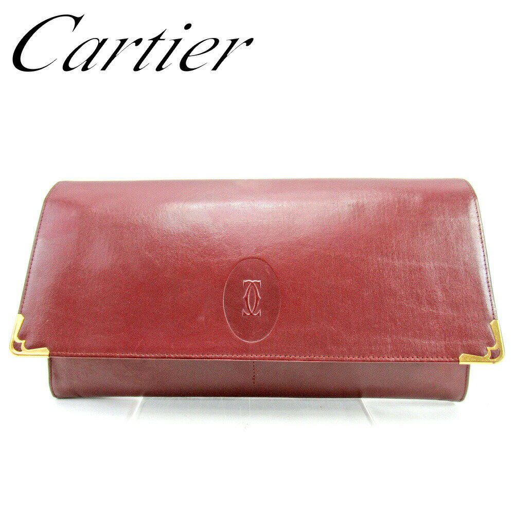 【Fashion Special Fair 30％OFFクーポン】カルティエ CARTIER クラッチバッグ マストライン ボルドー メンズ 中古 ブランド ハイブランド ヴィンテージ