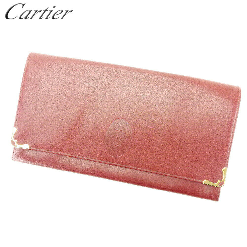 【楽天スーパーSALE★最大50％OFF】カルティエ CARTIER クラッチバッグ マストライン ボルドー ゴールド メンズ 中古 ブランド ハイブランド ヴィンテージ