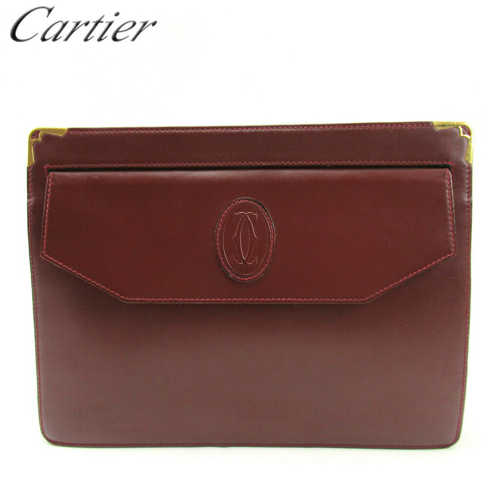 【Fashion Special Fair 30％OFFクーポン】カルティエ CARTIER クラッチバッグ マストライン ボルドー メンズ 中古 ブランド ハイブランド ヴィンテージ