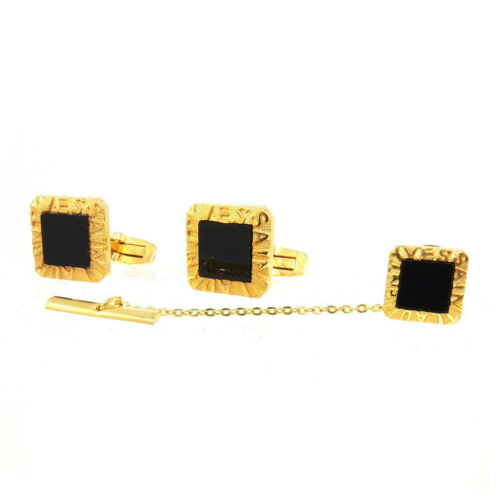 【楽天スーパーSALE★最大50%OFF】イヴ・サンローラン YVES SAINT LAURENT カフス ロゴ ゴールド ブラック レディース 中古 ブランド...