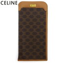 セリーヌ CELINE メガネケース マカダム ブラウン ベージュ ゴールド メンズ 中古