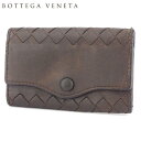 【楽天スーパーSALE10%OFF】ボッテガヴェネタ BOTTEGAVENETA キーケース イントレチャート ブラウン ゴールド メンズ 中古 l3004_ss