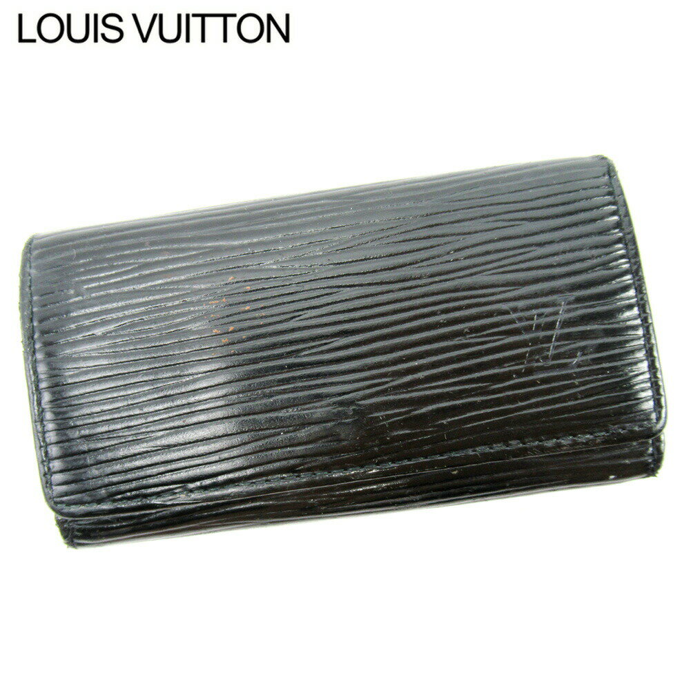 【ブラックフライデー30％OFFクーポン】ルイ・ヴィトン LOUIS VUITTON キーケース エピ /ミュルティクレ4 ブラック メンズ 中古 ブランド ハイブランド ヴィンテージ
