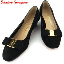 サルヴァトーレフェラガモ Salvatore Ferragamo パンプス ヴァラリボン #5 ブラック メンズ 中古