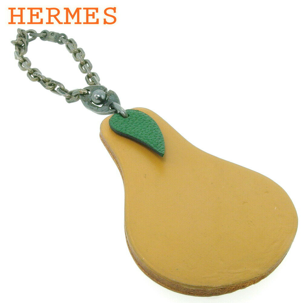 【楽天スーパーSALE★最大50%OFF】エルメス HERMES チャーム 洋ナシ ラフランス フルーツ ベージュ グリーン系 レディース 中古 ブランド ハイ...