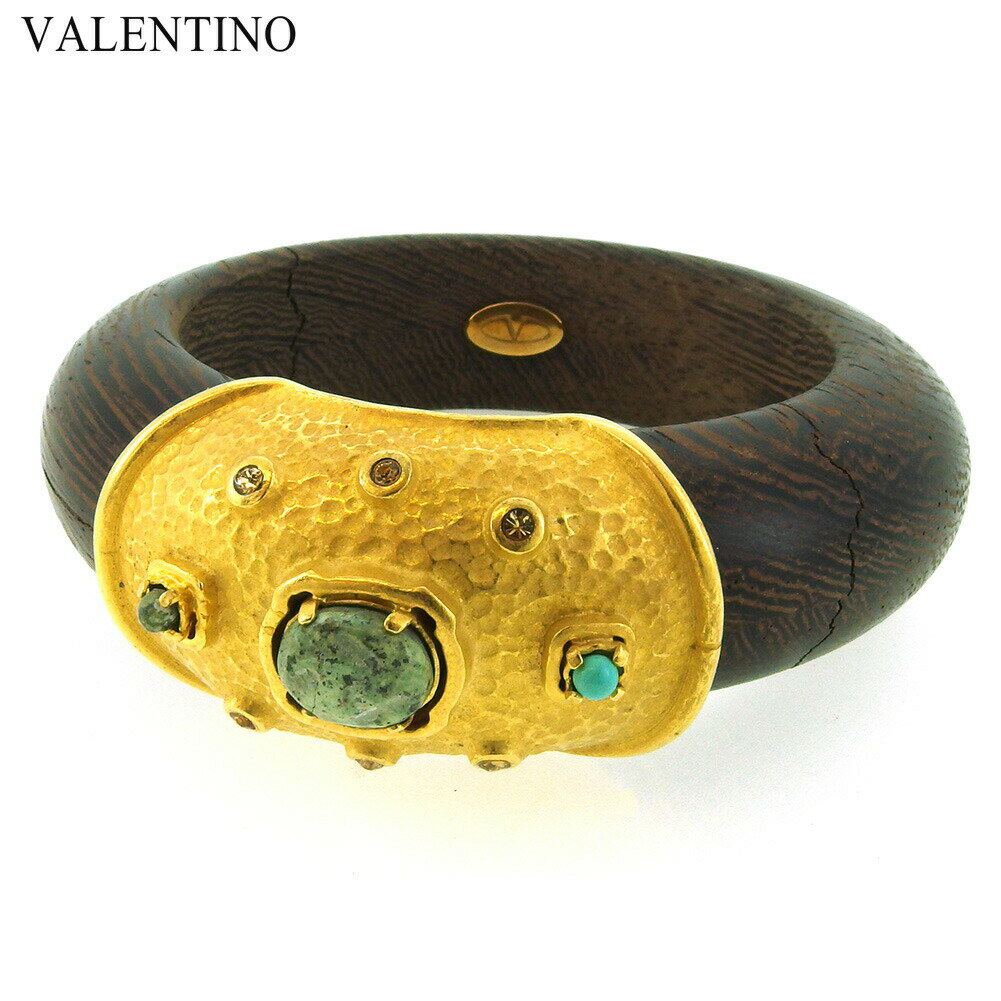 【Fashion Special Fair 30%OFFクーポン】ヴァレンティノ・ガラヴァーニ Valentino Garavani バングル ウッド ストーン...