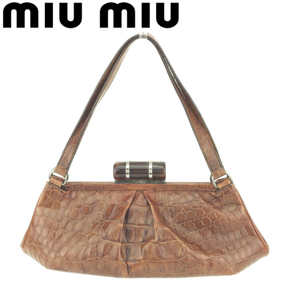*miumiu*クロコ押し風ラムレザー 2way チェーンショルダーバッグ 楽天市場】miumiu クロコ(レディースバッグ|バッグ):バッグ