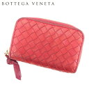 【楽天スーパーSALE10%OFF】ボッテガヴェネタ BOTTEGAVENETA コインケース イントレチャート レッド ゴールド メンズ 中古 d2017_ss