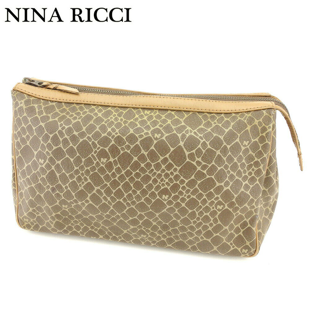 ミ*ト様 NINA RICCI ロゴ柄 クラッチバッグ ベージュ 楽天市場】ニナリッチ(クラッチバッグ・セカンドバッグ