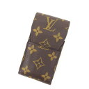 【秋Sale】ルイ・ヴィトン LOUIS VUITTON シガレットケース モノグラム エテュイシガレット ブラウン ベージュ レディース 中古