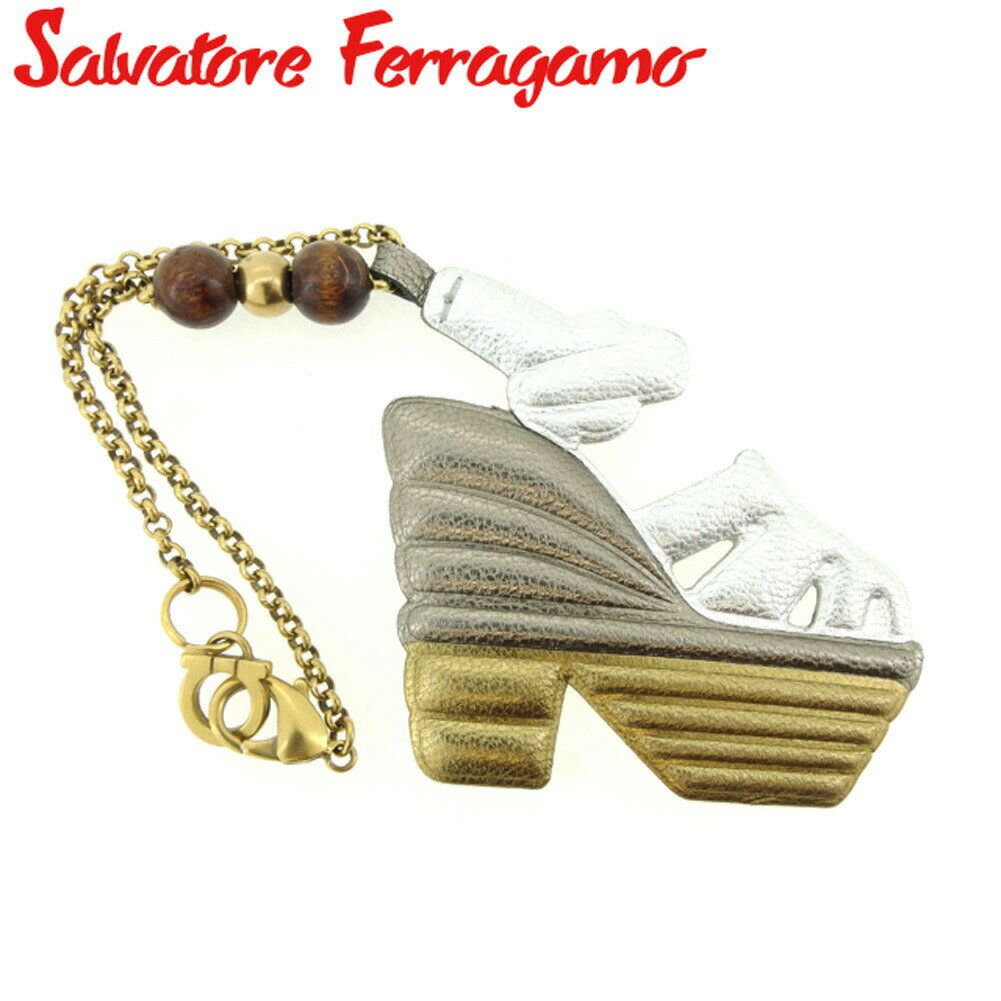 【楽天スーパーSALE★最大50%OFF】サルヴァトーレフェラガモ Salvatore Ferragamo チャーム サンダルモチーフ ゴールド シルバー ブラ...