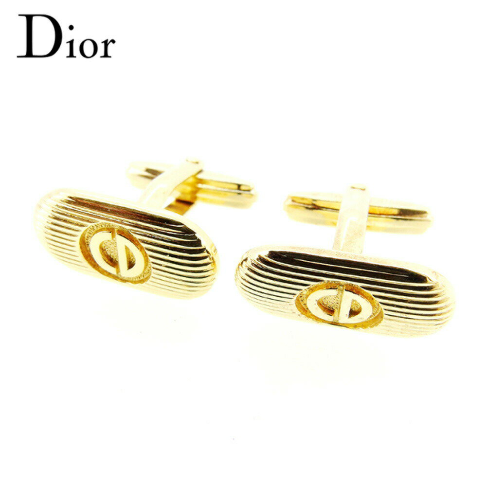【楽天スーパーSALE★最大50%OFF】ディオール Dior カフス CDマーク スウィヴル式 ゴールド メンズ 中古 ブランド ハイブランド ヴィンテージ
