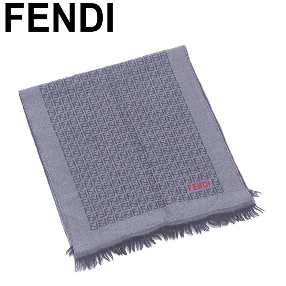 FENDI ロゴパターン マフラー グレー系 イタリア製 楽天市場】フェンディ(カラーグレー)(マフラー・スカーフ